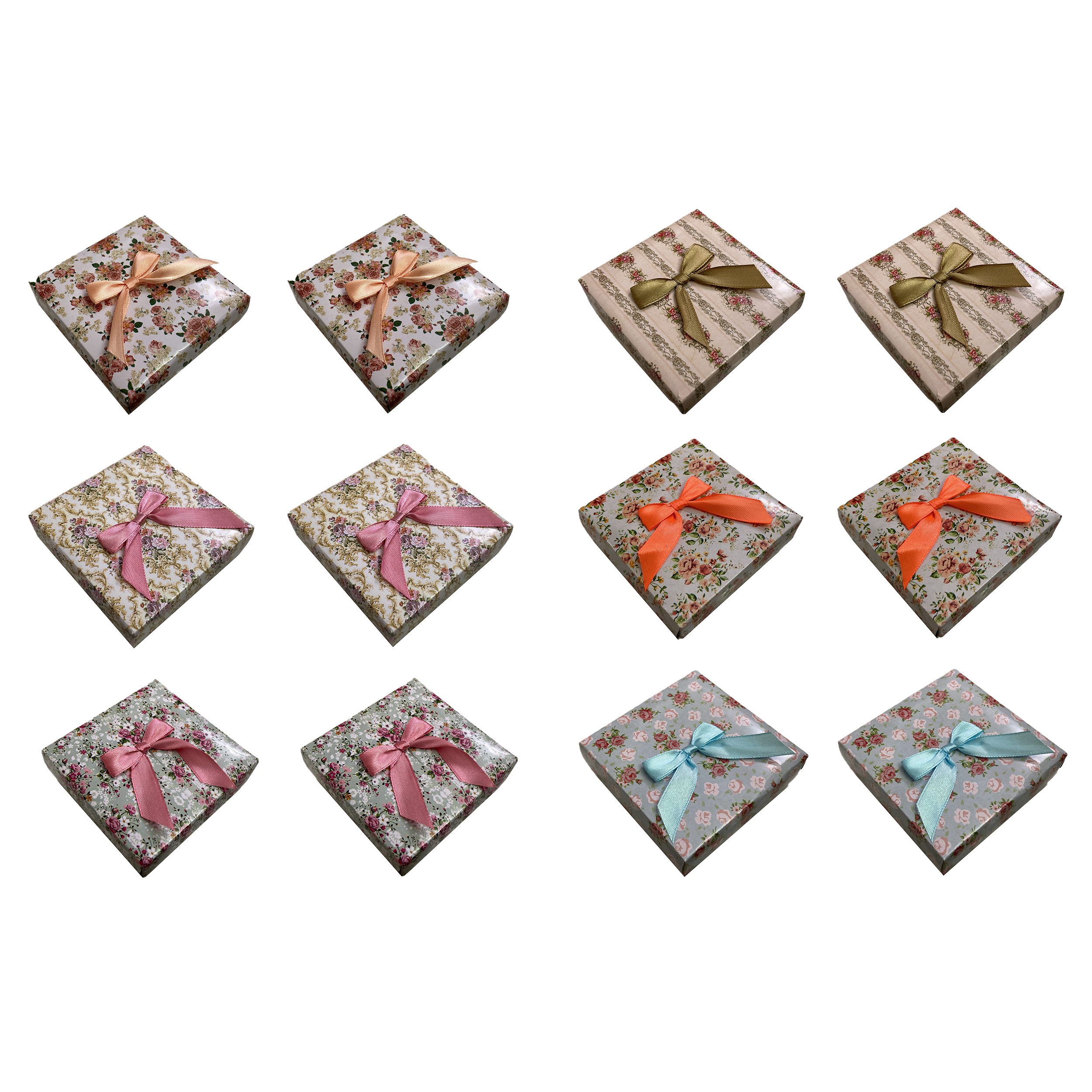 جعبه جواهرات مدل مقوایی کد ZBBA02 بسته ۱۲ عددی