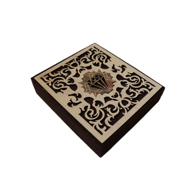 جعبه جواهرات مدل لیزری طرح الماس خاتم کد ZBSL03