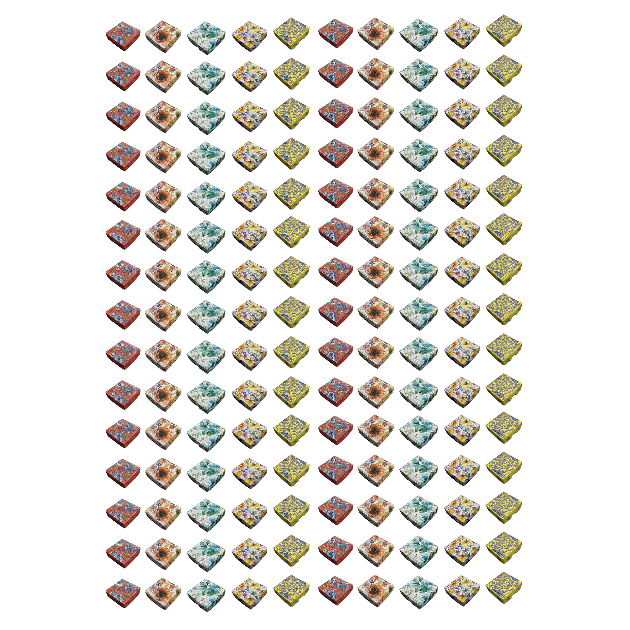 جعبه جواهرات مدل مقوایی کد ZBM بسته 150 عددی